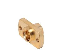 Stainless Steel Lead Screw Brass Nut, Flange Lead Screw Nut T8 Type A-H Pitch 1-2mm Leads 1mm 2mm 4mm 8mm(Type H,Pitch 2mm Lead 8mm)