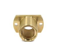Stainless Steel Lead Screw Brass Nut, T Type Brass Trapezoidal Thread Lead Screw Flange Nut Right Left Thread Multiple Sizes(Right Thread,T28 Pitch 5mm)
