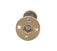Stainless Steel Lead Screw Brass Nut, T8 Lead Screw Nut Spring Loaded Anti-Backlash Flange Nut for 8mm Threaded Rod Multiple Leads(2mm pitch 4mm lead)
