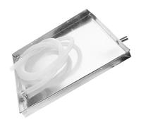 Stainless Steel Leakproof Drain Pan for Outdoor Air Conditioner Units | Built in Drainage System, Easy Installation, Silver Finish, One Set, Compatible with Models