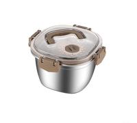 Stainless Steel Leakproof Lunch Box with Silicone Seal Lid, Food Container Engineered for Secure Meal Storage and Dishwasher Safe Cleaning (1600ML)