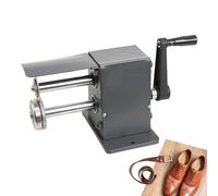 Stainless Steel Leather Cutter, Manual Cowhide Cutter Tool, Rubber Sole Cutting Machine for Shoe Making, Max 8mm Thickness