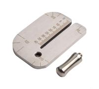 Stainless Steel Leather Punching Ruler, Precise Stitching Spacing Guide Tool For Diy Belt Wallet Crafting, Silver 2.36x1.77 Inch