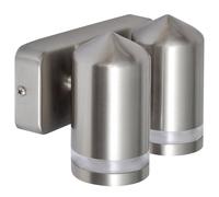 Stainless Steel LED Wall Lamp Downlight, Warm White, 16x11.8x11cm, IP44 GU10 Set [EEK: A+++]