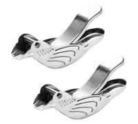 Stainless Steel Lemon Juicer, Bird Shaped Citrus Squeezer | Durable 304 stainless steel, ergonomic manual operation for lemons oranges in kitchens Silver 2pcs