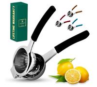 Stainless Steel Lemon Squeezer and Lime Press - Heavy Duty Manual Citrus Juicer and Handheld Juice Press for Lemons, Limes, and Small Citrus Fruits