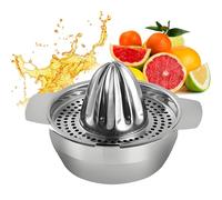 Stainless Steel Lemon Squeezer - Heavy Duty Manual Citrus Juicer Press for Lemon, Lime, Orange, Pomegranate - Efficient Handheld Fruit Juicer with Ergonomic Handle, Easy Clean, Dishwasher Safe