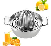 Stainless Steel Lemon Squeezers with Strainer, Multi-Purpose Hand Press Citrus Juicer, Fruit Manual Juice Squeezer Container, Multifunctional Kitchen Tool with Handles for Squeezing Grapefruit, Lime