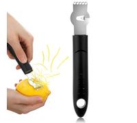 Stainless Steel Lemon Zester Grater with Channel Knife, Citrus Zester Tool, Orange Peeler Tool for Cocktails, Lemon Grater Zesters, Citrus Peeler for Cocktails 6.10 × 0.87 Inch