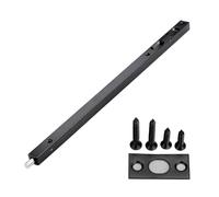 Stainless Steel Lever Action Flush Bolt in 6" 8" 10" 12" 18" 24"36" 40" 45",Concealed Security Slide Bolt Lock for Composite Doors,French Doors,Wood Doors,Double Doors,Black-18in/46cm