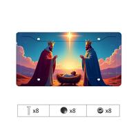 Stainless Steel License Plate Frames Three Wise Men Adoring The Star Of Bethlehem License Plate White License Plate Frame Purple License Plate Fra