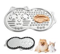 Stainless Steel Lick Mats for Dogs, Slow Feeder Dog Cat Bowl with Non-Slip Suction Cups Base, Chew Proof Pet Licking Mat for Puppy & Cat Anxiety Relief, Stainless Steel Dishwasher Safe
