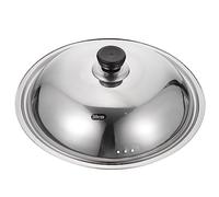 Stainless Steel Lid, Round Pot Lid Universal Lid for Pots Pans and Skillets, 30cm Metal Dome Lids Replacement Frying Pan and Cast Iron Skillet Lid