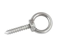Stainless Steel Lifting Ring Threaded Eye Bolt, 304 Stainless Steel M4 To M16 Self Tapping Lifting Eye Bolts(M5x50mm 5pcs)
