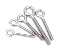 Stainless Steel Lifting Ring Threaded Eye Bolt， 304 Stainless Steel Sheep Eye Screw Bolt Ring Screws M4-M27 1/2/5 Pcs(M5-5PCS)