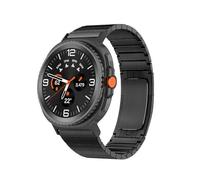 Stainless Steel Link Band Fit For Samsung Galaxy Watch 8 Ultra 2 / Galaxy ULTRA 7 47MM No Gaps Bracelet Strap Accessories(Black,For Galaxy 7 Ultra 47mm)