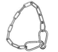 Stainless Steel Link Chain Lock, 20Inch Gate Link Chain Lock with Both-Ended Carabiners Chain Link Gate Latches for Pet Cages, Outdoor Fences, Horse Goat Cow Corral Supplies