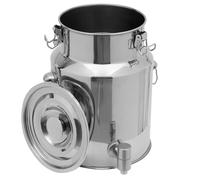 Stainless Steel Liquid Container for Secure Transport and Storage of Milk, Wine, and Oil in Home and Farm Settings