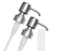 Stainless Steel Liquid Soap Dispenser Pump 2 Pcs Lotion Dispenser Pump Replacement, 304 Stainless Steel Soap Dispenser Pump, Plastic Pipe Soap Replacement Pump, Replacement 'Budapest' with 28mm thread