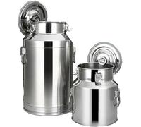 Stainless Steel Liquid Storage Container - Heavy Duty Sealed Lid for Dairy, Wine, and Beverage Preservation