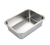 Stainless Steel Litter Box for Cat Rabbit Odor Control Non Stick Litter Tray Extra Large Pan 45x35x10cm