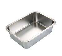 Stainless Steel Litter Box for Cat Rabbit Odor Control Non Stick Litter Tray Extra Large Pan Food Grade 45x35x10cm