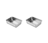 Stainless Steel Litter Box For Cats With Senior Cats 4 In Height Easy Entry Non Stick Easy To Clean Litter Pan Litter Box For Older Cats