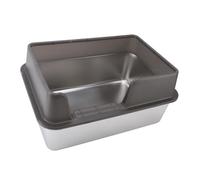 Stainless Steel Litter Box, Open Top Cat Litter Tray High Side Anti Splash Metal Cat Litter Box Large with Scoop, 19.7x13.8x9.8in, for Small and Medium Sized Cats/Pets (Large