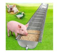 Stainless Steel Livestock Feed Trough with Separated Fence Design for Easy Cleaning in Swine Farms and Chicken Coops