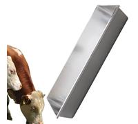 Stainless Steel Livestock Feeder Trough, Durable Large Capacity Animal Feeding Solution for Pigs, Alpacas, Calves, and Horses
