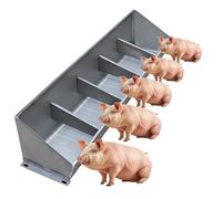 Stainless Steel Livestock Feeder, Waterproof Heavy-Duty Feed Trough for Pigs Cattle Goats Horses Indoor Outdoor Farming
