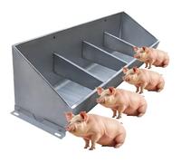 Stainless Steel Livestock Feeder, Waterproof Heavy-Duty Feed Trough for Pigs Cattle Goats Horses Indoor Outdoor Farming