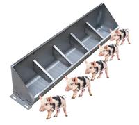 Stainless Steel Livestock Feeder, Waterproof Heavy-Duty Feed Trough for Pigs Cattle Goats Horses Indoor Outdoor Farming