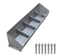 Stainless Steel Livestock Feeding Trough, Double-Sided Large Capacity Hay Feeder for Outdoor Farm Animals Like Goats, Sheep, Horses, Cattle, and Alpacas