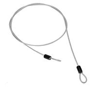 Stainless Steel Lock Cable with Looped Ends - 39.4in Security Cable for Bags, Suitcases, Luggage & Bicycles (Silver)