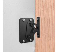 Stainless Steel Lock for Sliding Barn Door Wood Door Black Lock Gate Lock Latches, Easy Install