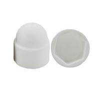 Stainless Steel Lock Nuts Set,Hexagon nutstones，Hex Nut 10Pcs Black White Hex Screws Caps Cover Protector Plastic No Thread Screw Bolts(White,M16x24x27)