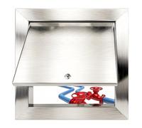 Stainless Steel Lockable Access Panel for Drywall, Universal Wall/Ceiling Mounted Access Door with Screwdriver Latch for Plumbing Electrical, Inspection Service Door(65x50cm/25.6x19.7)