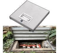 Stainless Steel Lockable Outdoor Sewer Cover, Anti-theft Basement Hatch Access Door for Well and Crawl Space Security
