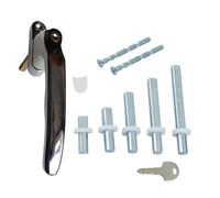 Stainless Steel Lockable Window Handles with Key & Screws AntiTheft Window Grip Lock Balcony Door Handle Enduring Stainless Steel Balcony Door Handle Window Lock