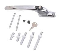 Stainless Steel Lockable Window Handles with & Screws AntiTheft Grip Balcony Door Handle Enduring Child Ergonomic Handle Easily Install