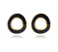 Stainless Steel Loop Earrings for Women Colorful Hollow Loop Hoop Earrings Enamel Irregular Circular Earring Big Gold Hoop Earring Statement Jewelry Party Prom Birthday Holiday Outfits Accessories