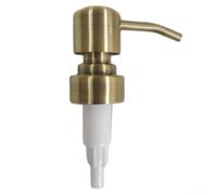 Stainless Steel Lotion Pump Head Push Type with 28/400 Thread Compatible with Liquid Soap Bottles and DIY Refillable Containers (Bronze)