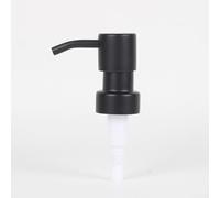 Stainless Steel Lotion Pump Head with 28/400 Thread for Soap Dispenser, Black Finish, 18cm Adjustable Hose(P6 Flat Head)