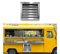 Stainless Steel Louvered Access Panel, Preventing Rainwater Wall Hole Cover Plate, Surface-Mounted Soffit Exhaust Panel for Food Trailer Cart(24x55in(600x1400mm))