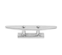 Stainless Steel Low Flat Top Boat Dock Cleat, Marine Grade Boat Deck Rope Tie Replacement Parts, Mirror Finish Mooring Cleats for Dock, Easy Installation for Small Boats Kayaks Can (150mm / 6inch)