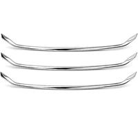 Stainless Steel Lower Grille Trim 3-Piece Set Compatible with Transporter T6.1 2020 and Newer - Chrome Front Bumper Strips