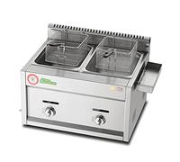 Stainless Steel LPG Fryer - 20L Large Capacity Gas Fryer for Home and Commercial Use | Adjustable Firepower | Baskets and Lids Included | Perfect for Chips, Donuts, Fish | Easy to Clean