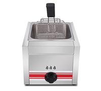 Stainless Steel LPG Fryer - Commercial Gas Fryer For Chips, Donuts And Fish - Adjustable Firepower - Easy Clean With Detachable Basket And Lid - Non Stick Coating