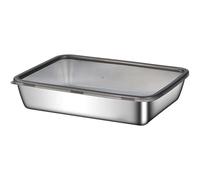 Stainless Steel Lunch Box 1pcs Stainless Steel Airtight Dumpling Storage Container with Lid - FreezerSafe Box for Meal Prep & Fridge Organization